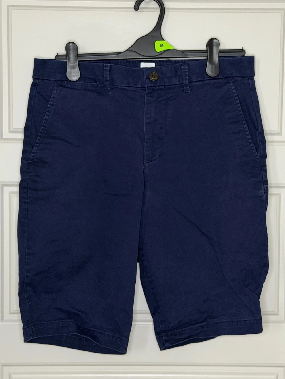 GAP Men's Flat Front Chino Shorts Navy Blue 12